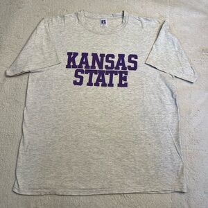 Vintage 90s Russell Athletic NCAA Kansas State Wildcats T Shirt Mens XL Vtg USA